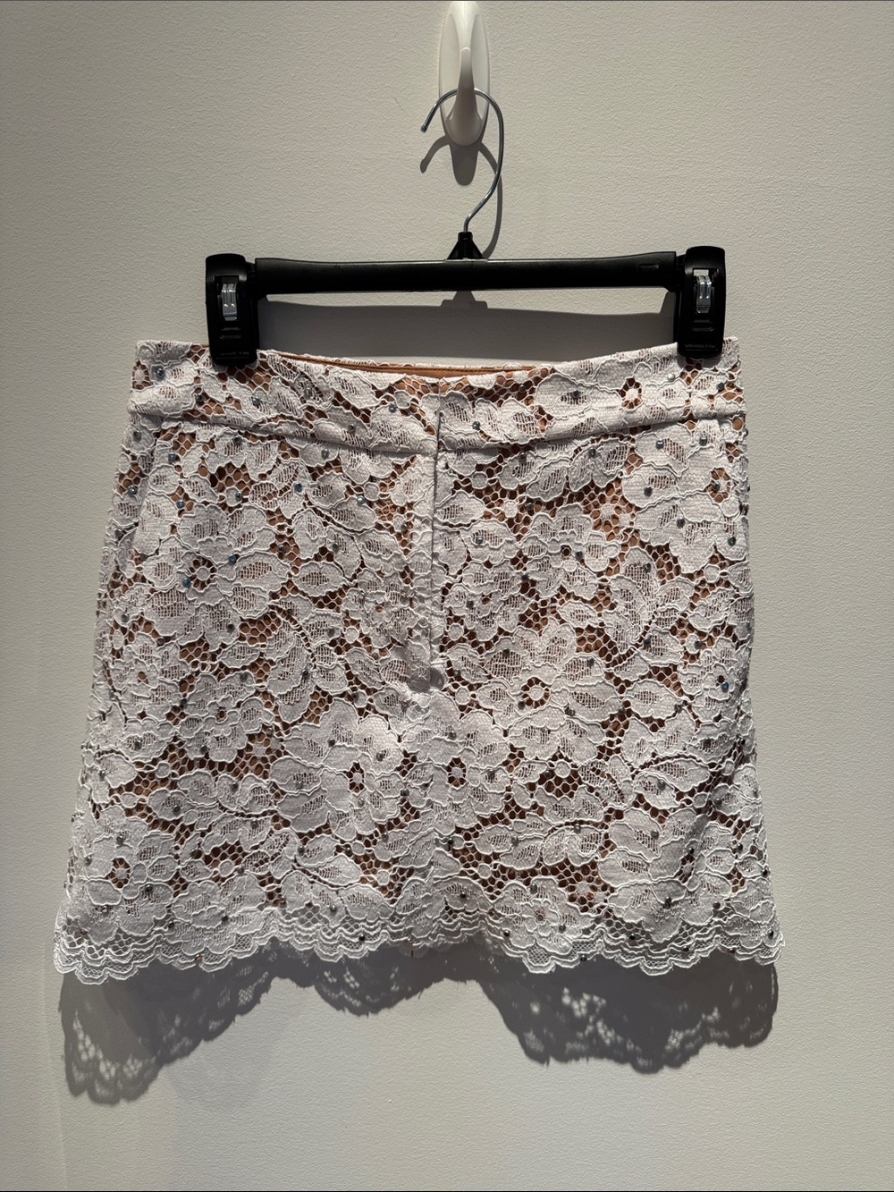 Michael Kors White Floral Lace Mini Skirt